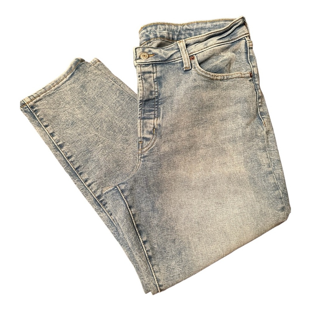 Old Navy Women’s Jeans High Rise O.G. Straight Extra Stretch light button fly 14